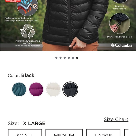 EUC Columbia Powder Lite jacket small - Picture 4 of 4